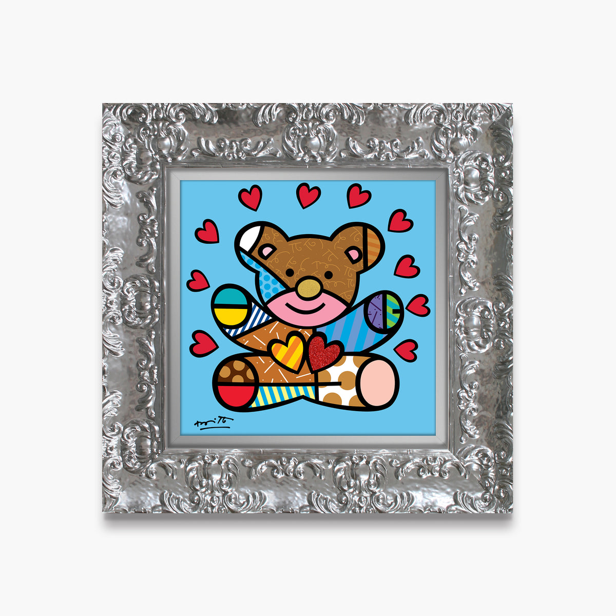 Romero Britto happy boy limited edition print  colorful pop art design