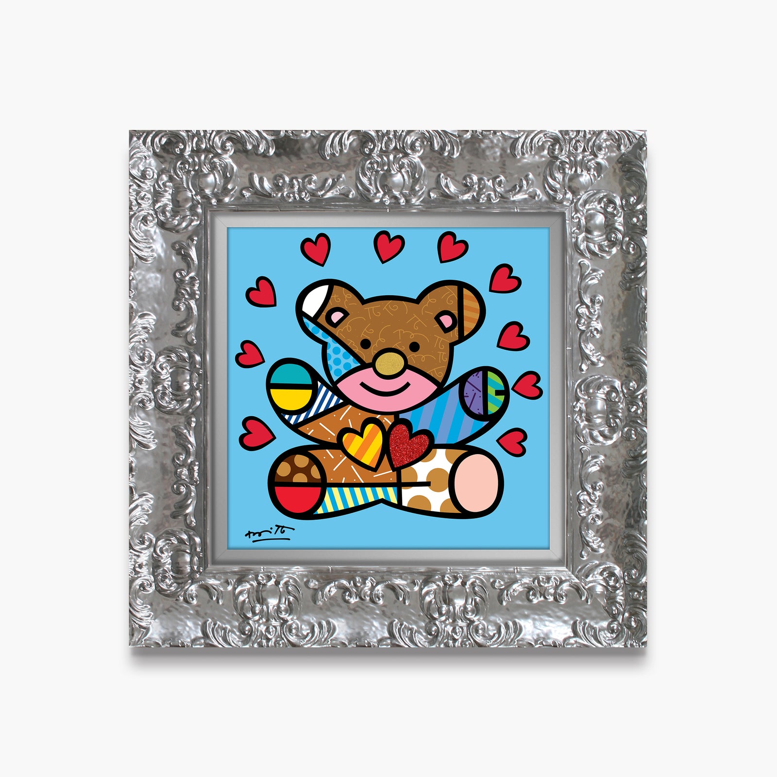 Romero Britto happy boy limited edition print  colorful pop art design