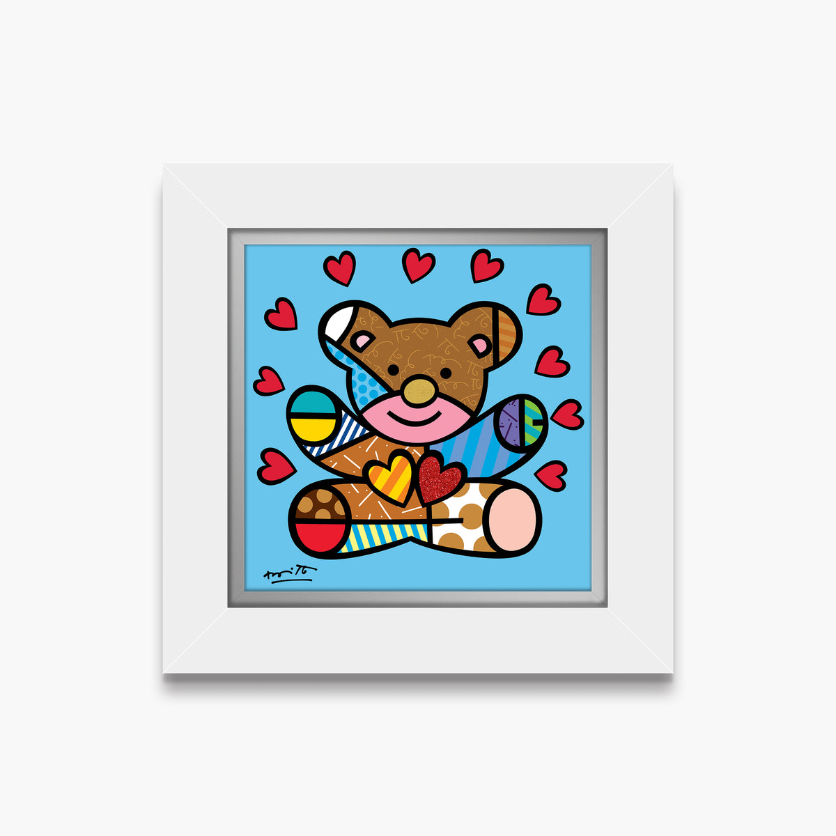 Romero Britto happy boy limited edition print  contemporary pop art piece