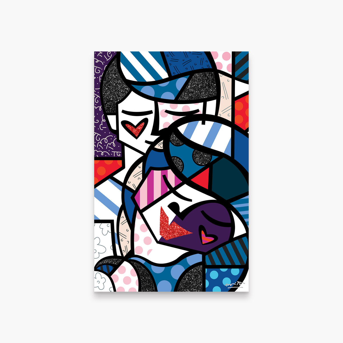 Romero Britto love me tender limited edition  colorful pop art design