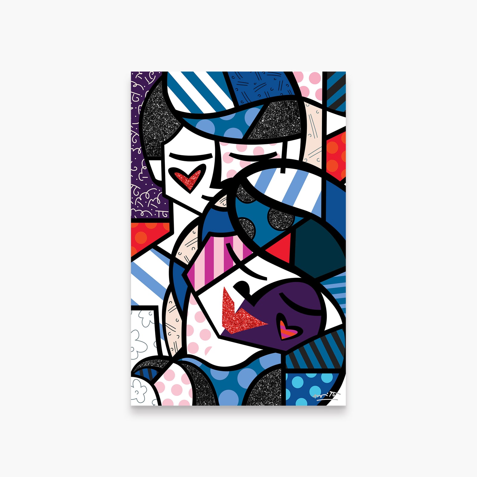 Romero Britto love me tender limited edition  colorful pop art design