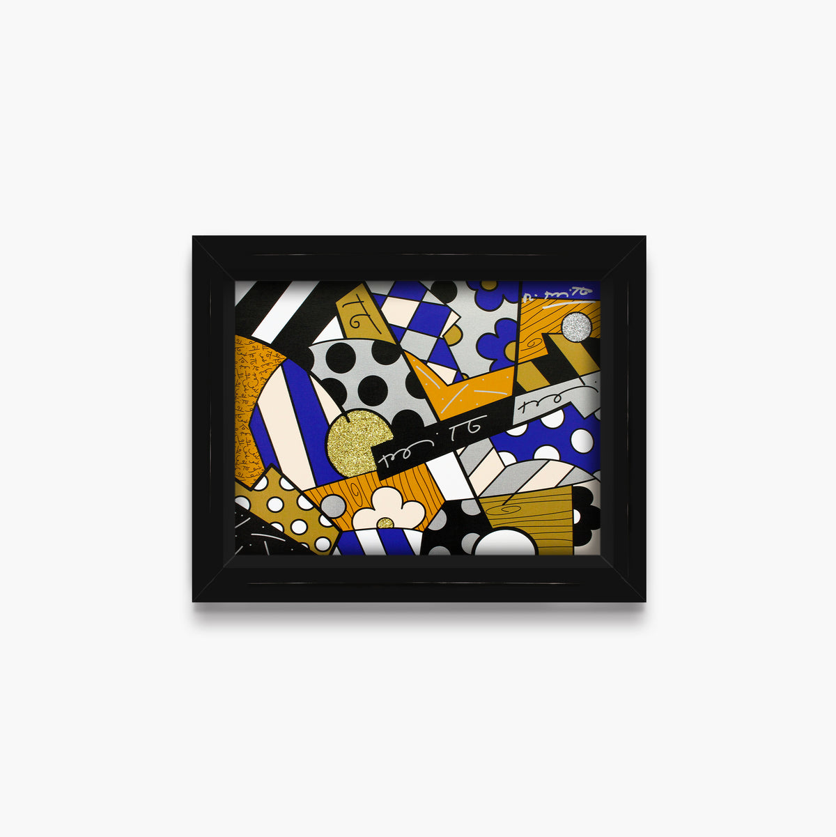 Romero Britto the blues limited edition print  colorful pop art design