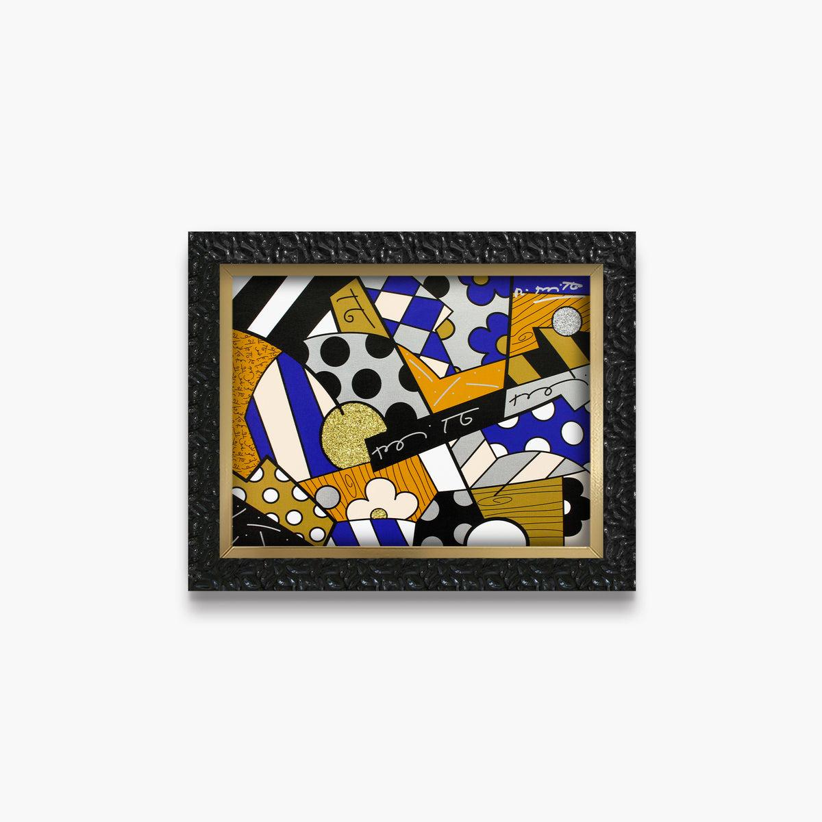 Romero Britto the blues limited edition print  contemporary pop art piece