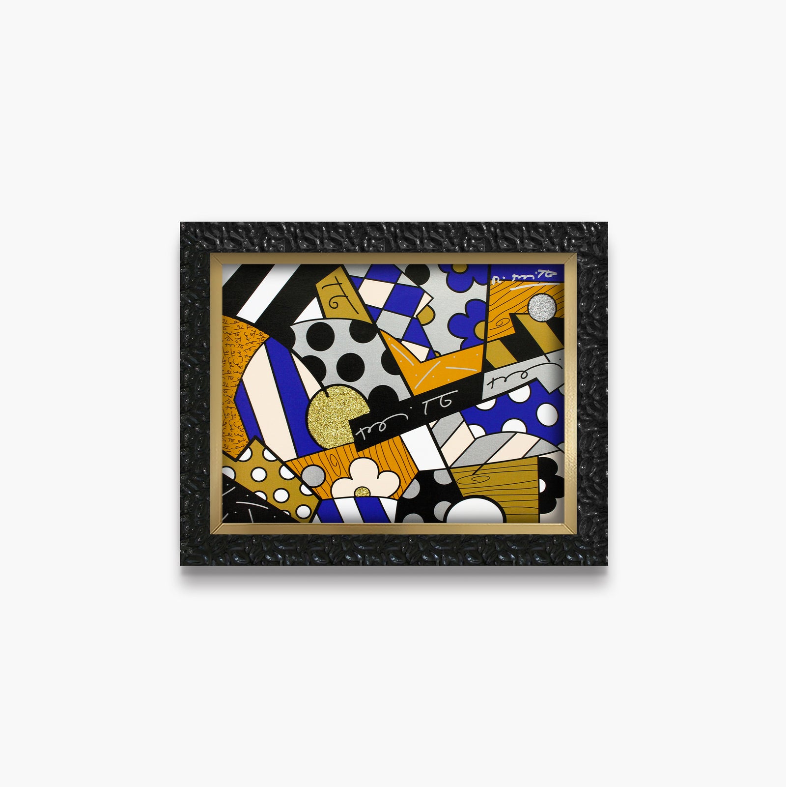 Romero Britto the blues limited edition print  contemporary pop art piece