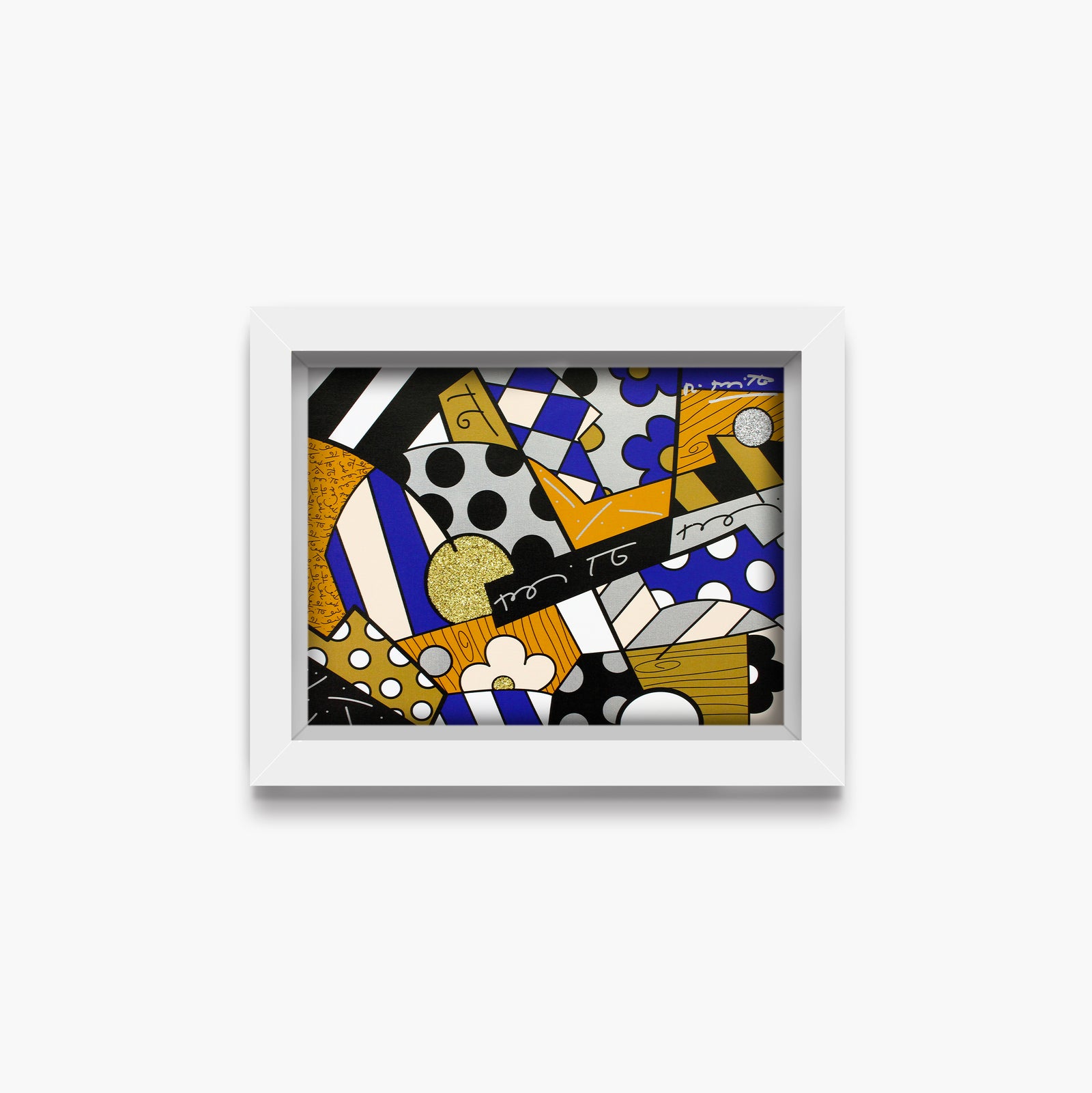 Romero Britto the blues limited edition print  contemporary pop art piece