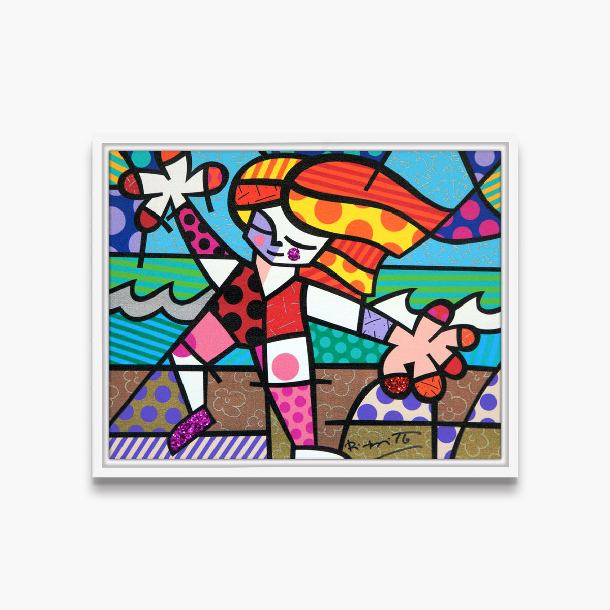 golden beach limited edition print  artistic colorful design collectible
