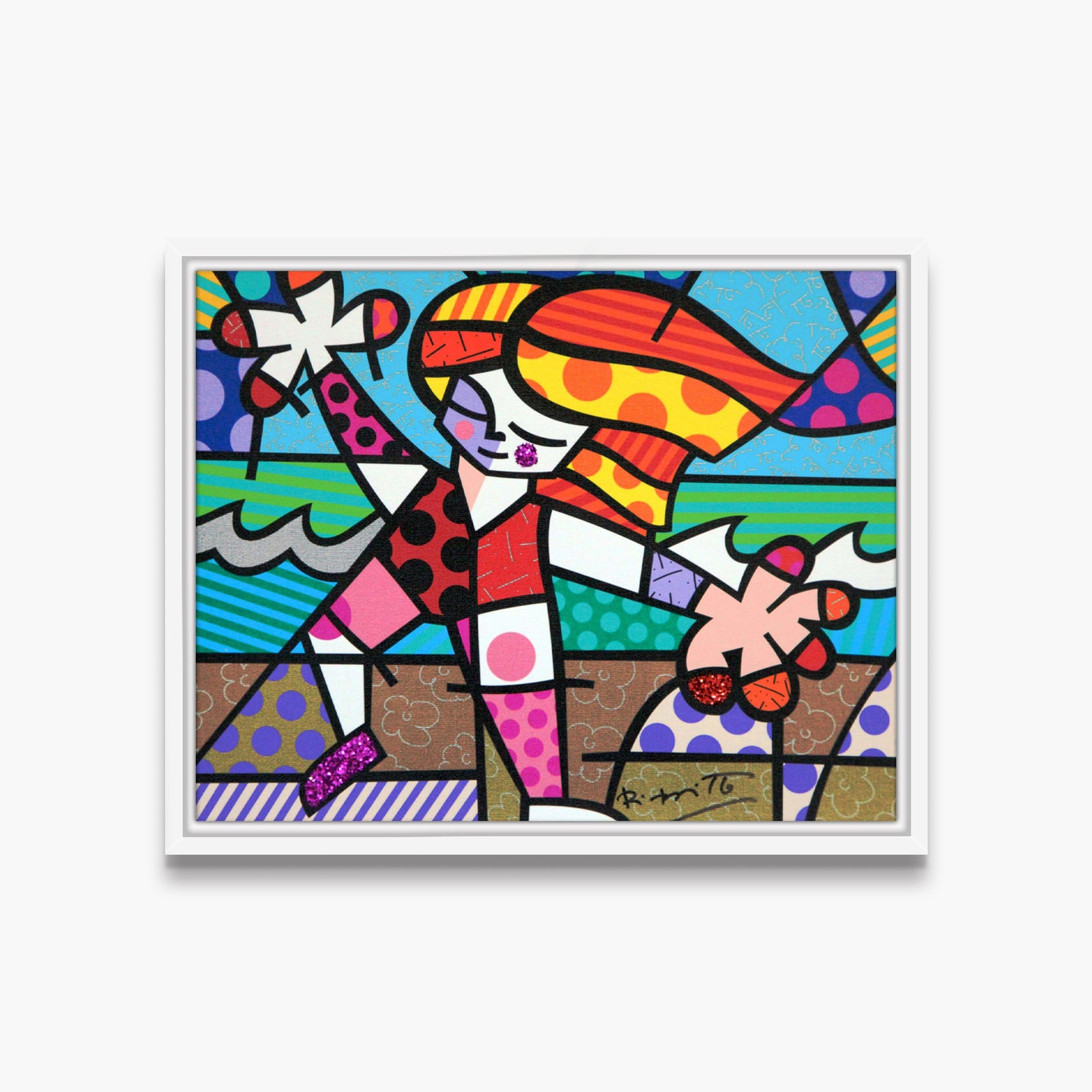 golden beach limited edition print  artistic colorful design collectible