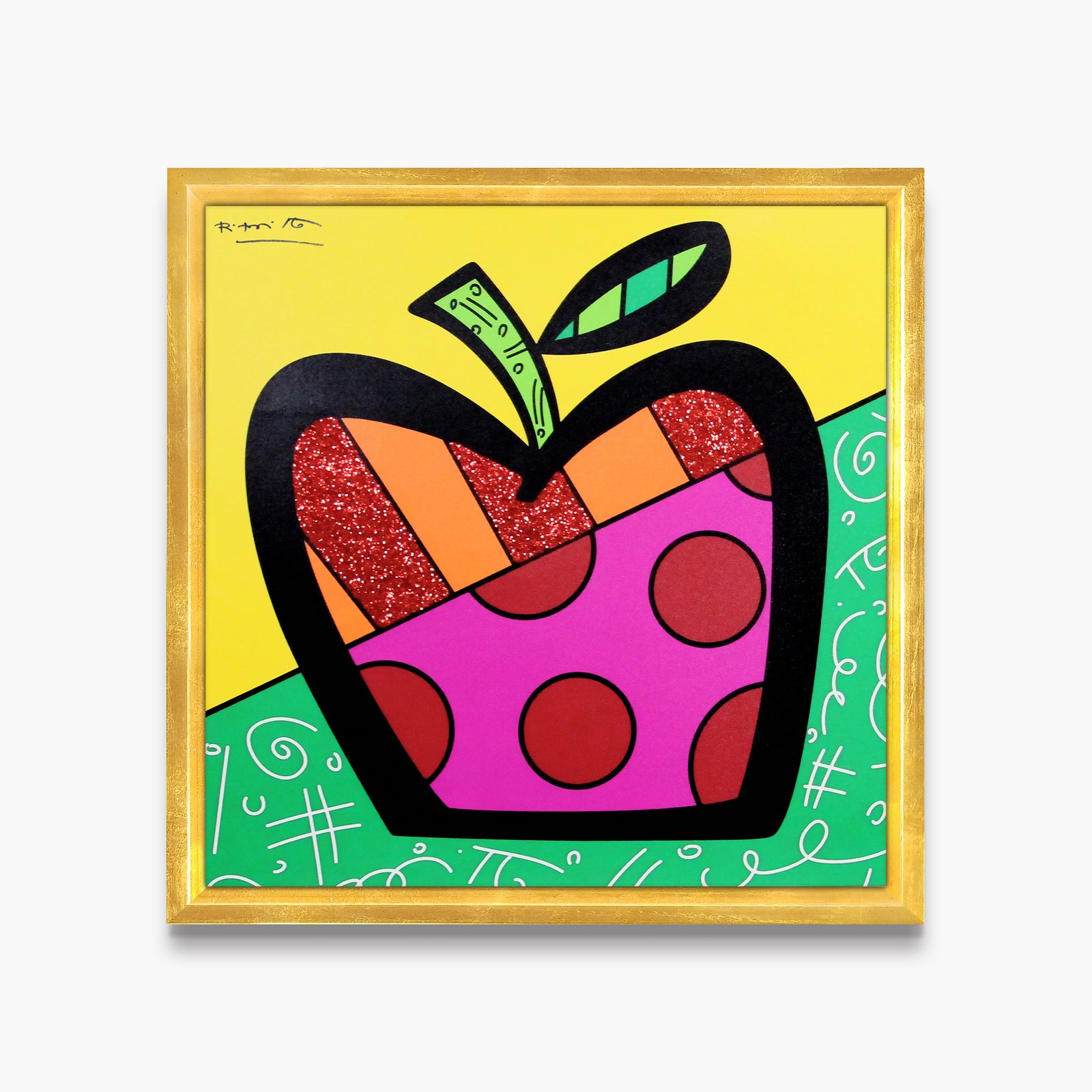modern pop art israel collection apple limited edition  vibrant home decor