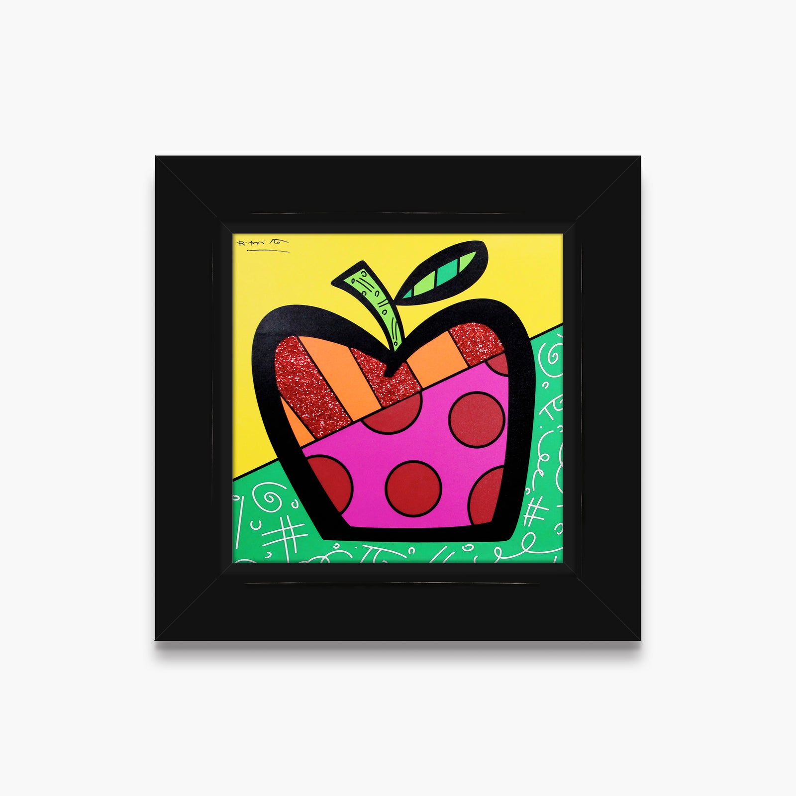 Romero Britto israel collection apple limited edition  colorful pop art design