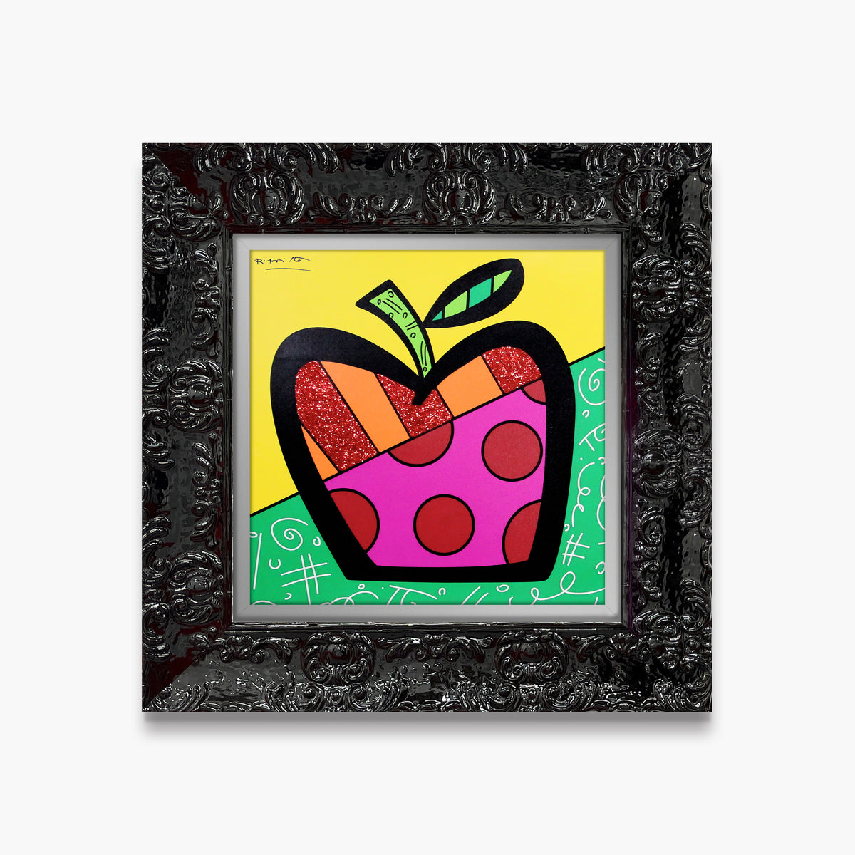 Romero Britto israel collection apple limited edition  colorful pop art design