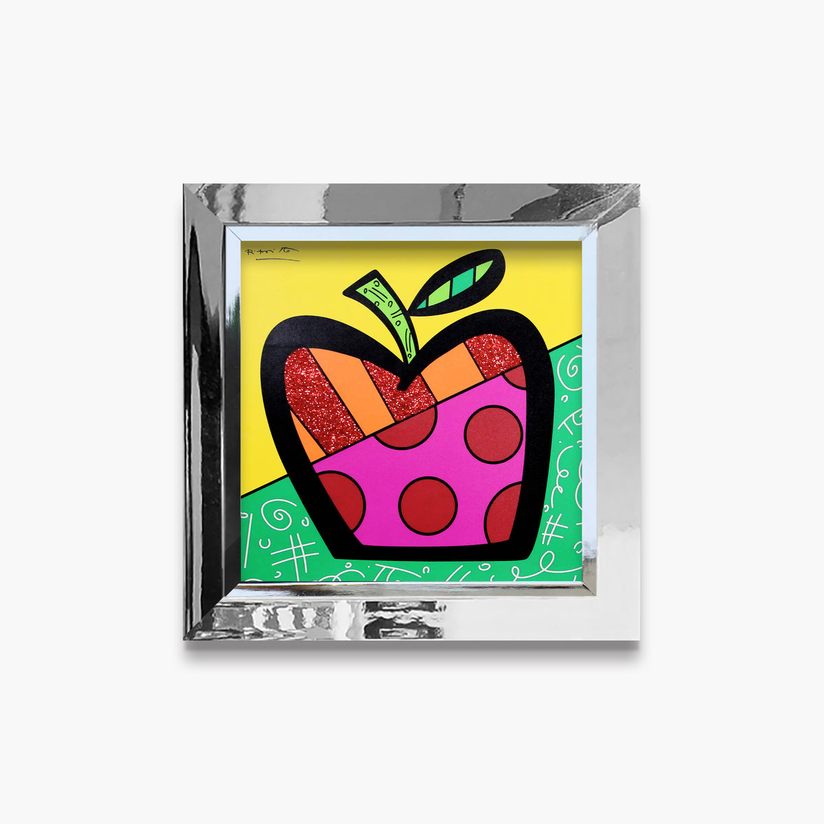 Romero Britto israel collection apple limited edition  colorful pop art design