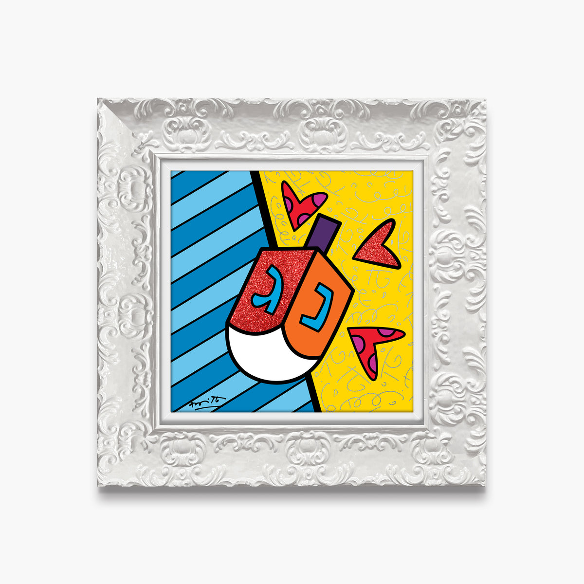 modern pop art israel collection dreidel limited edition  vibrant home decor