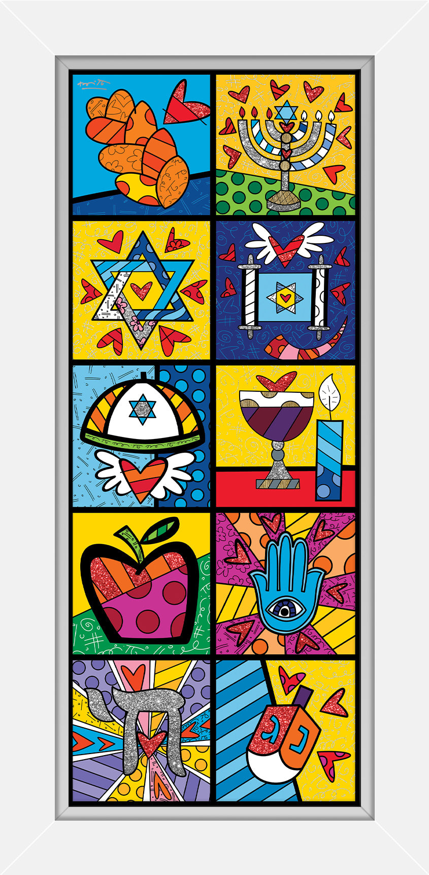 modern pop art israel collection vertical limited edition  vibrant home decor