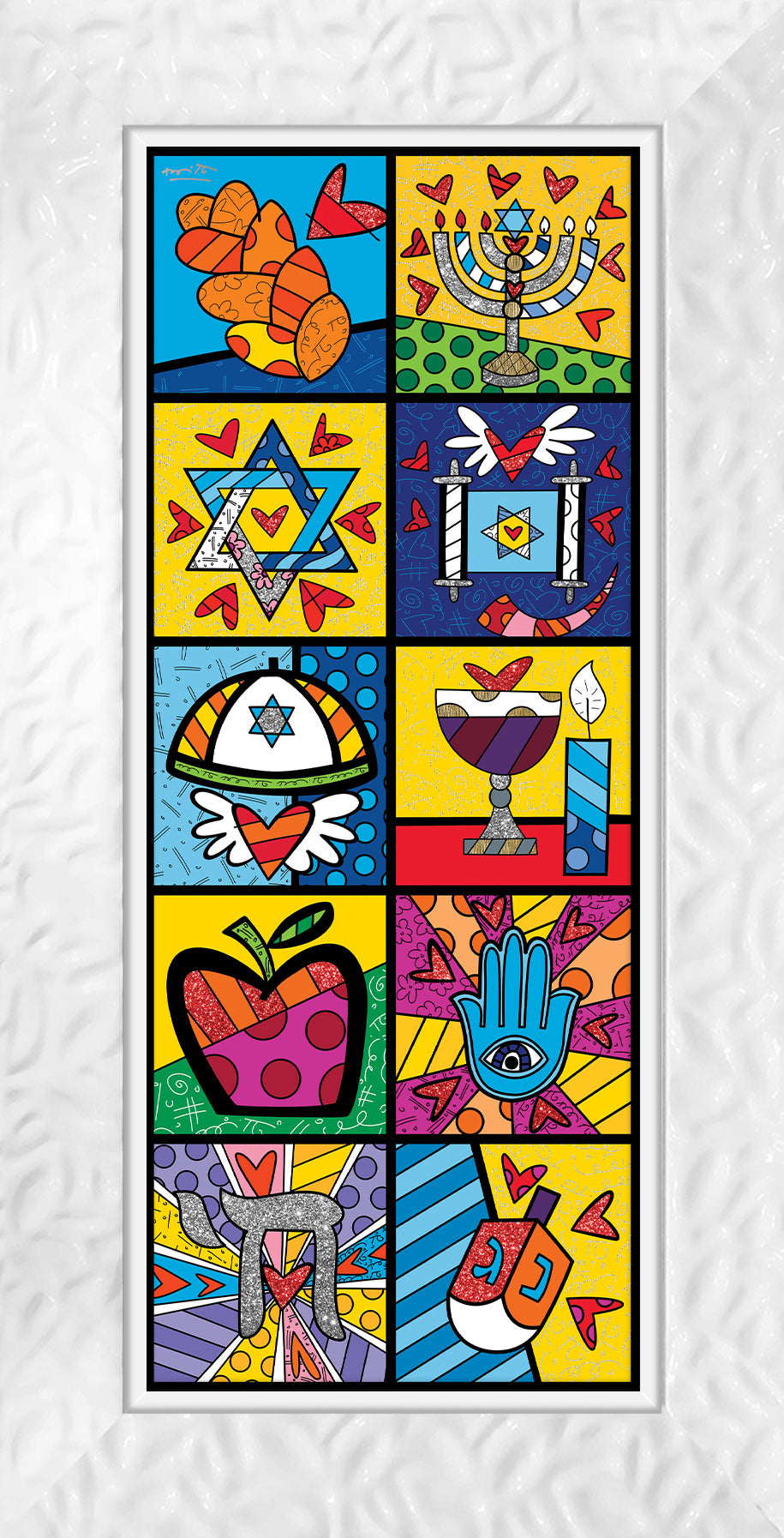 modern pop art israel collection vertical limited edition  vibrant home decor
