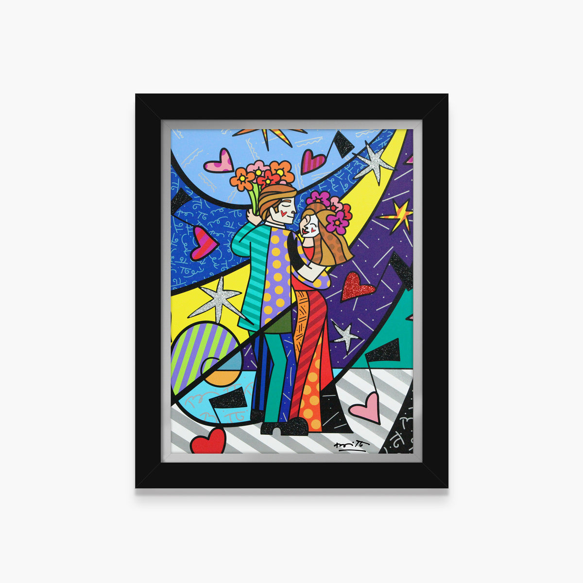Romero Britto first dance limited edition print  colorful pop art design