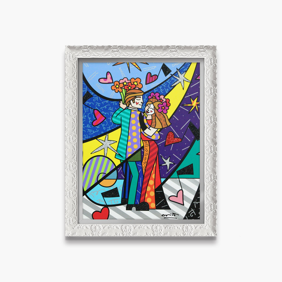 Romero Britto first dance limited edition print  colorful pop art design