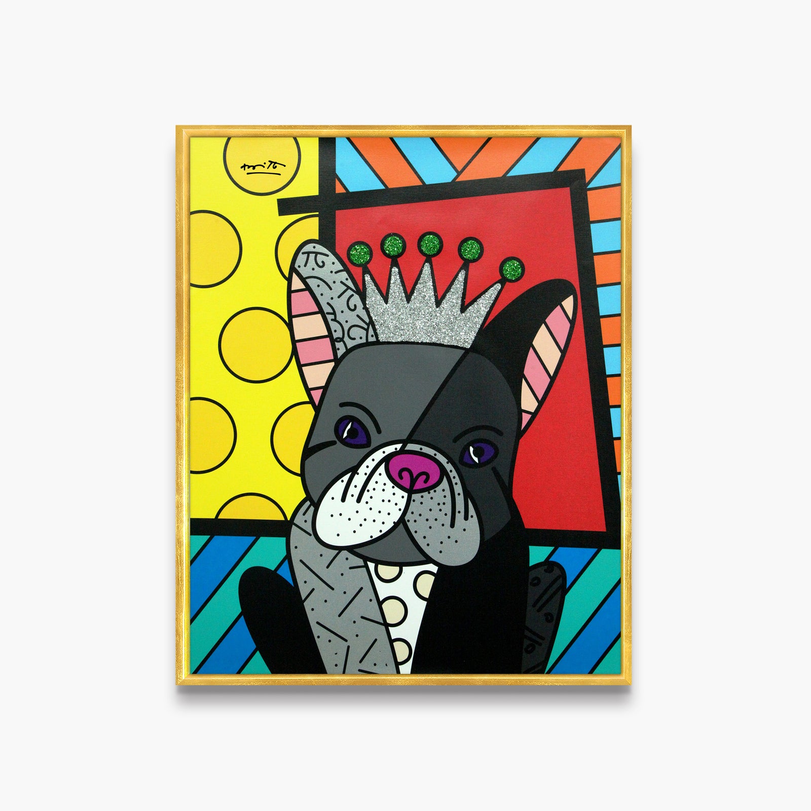 Romero Britto royalty limited edition print  contemporary pop art piece