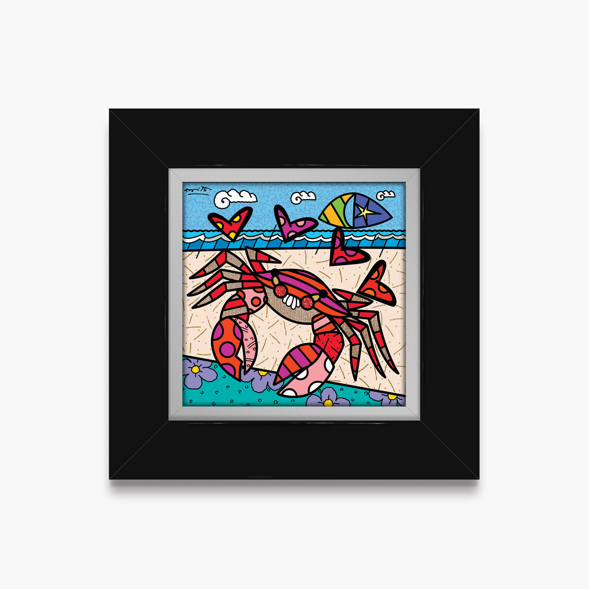Romero Britto cancer limited edition print  colorful pop art design