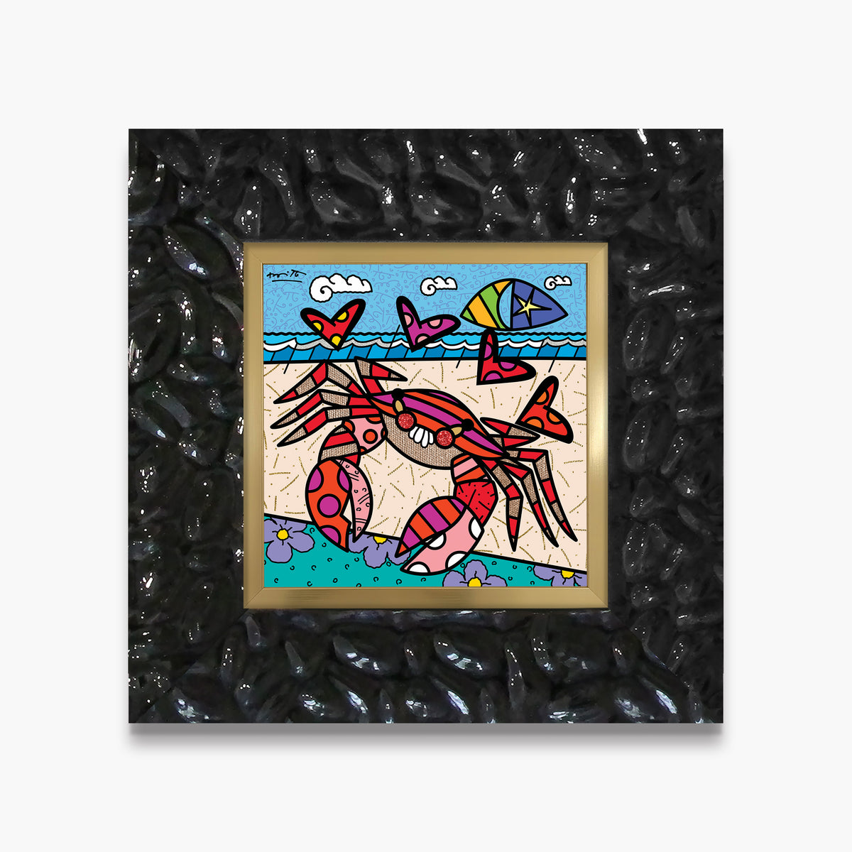 Romero Britto cancer limited edition print  contemporary pop art piece
