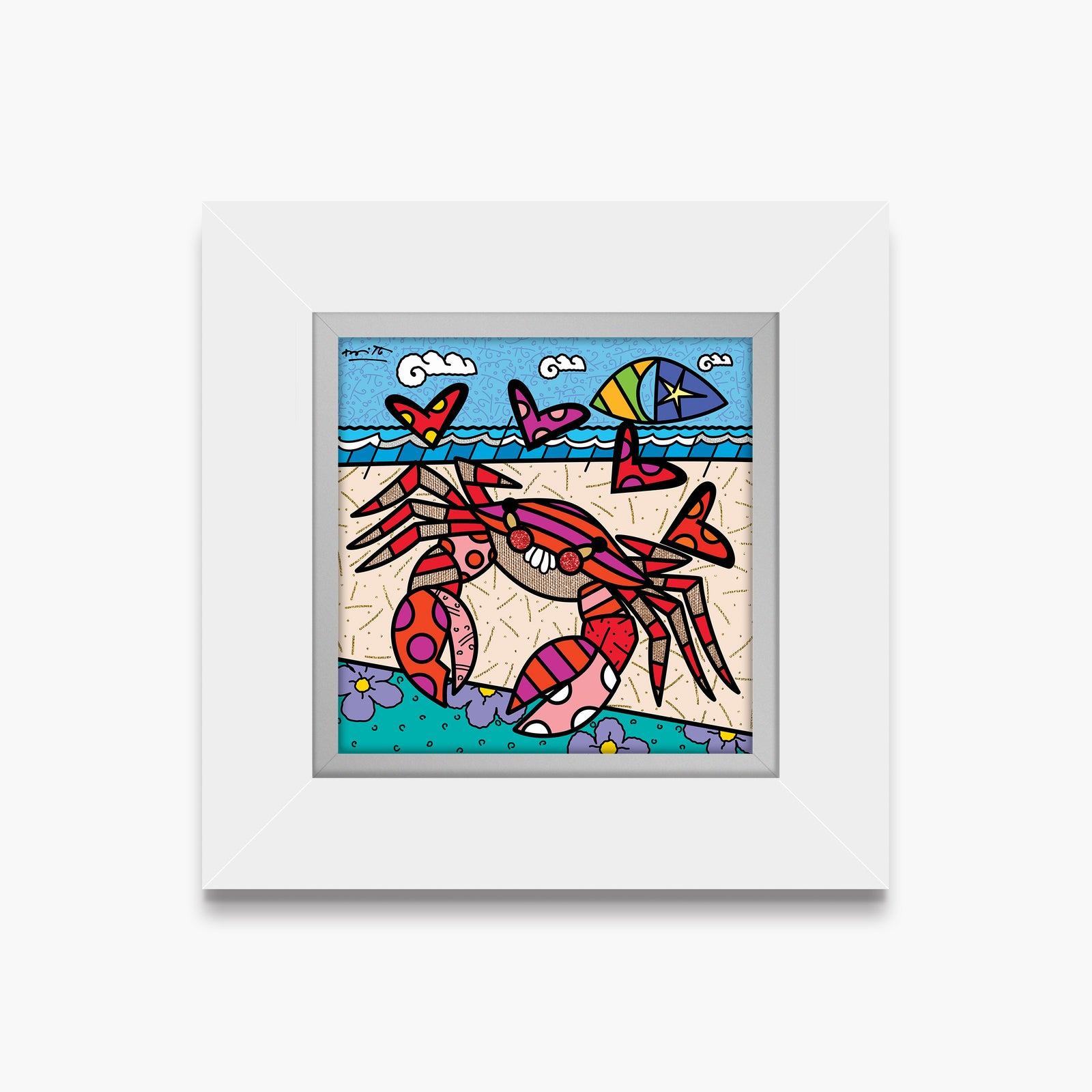 Romero Britto cancer limited edition print  contemporary pop art piece