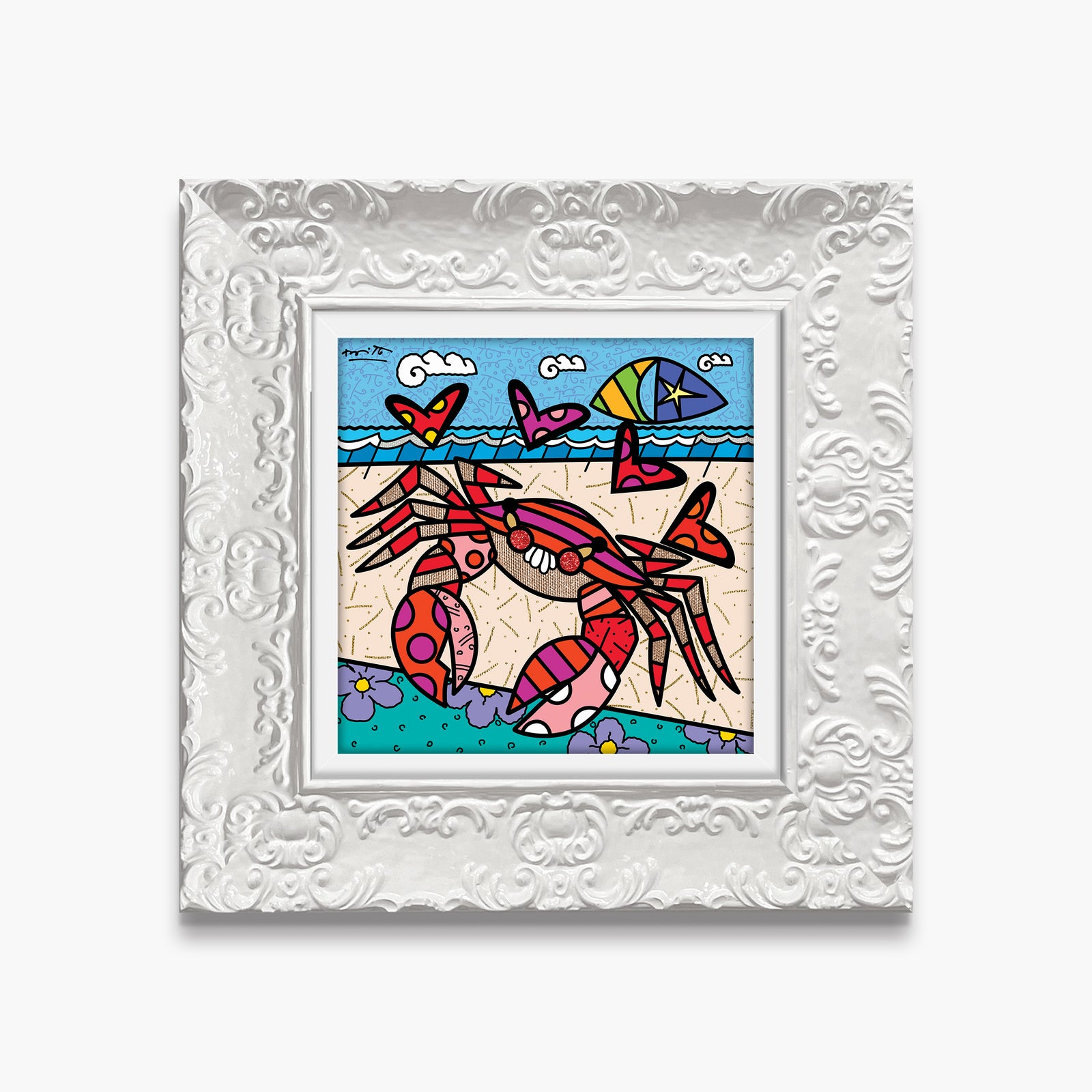 Romero Britto cancer limited edition print  contemporary pop art piece