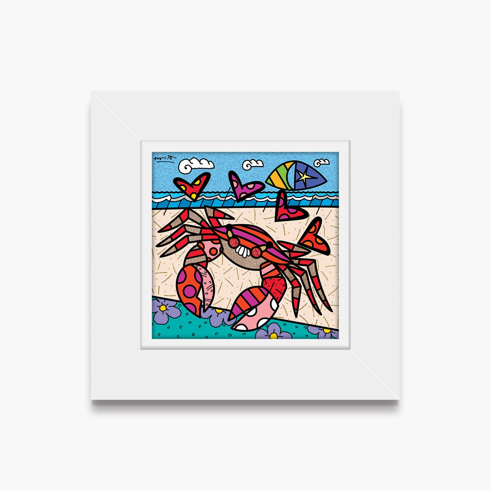 Romero Britto cancer limited edition print  contemporary pop art piece