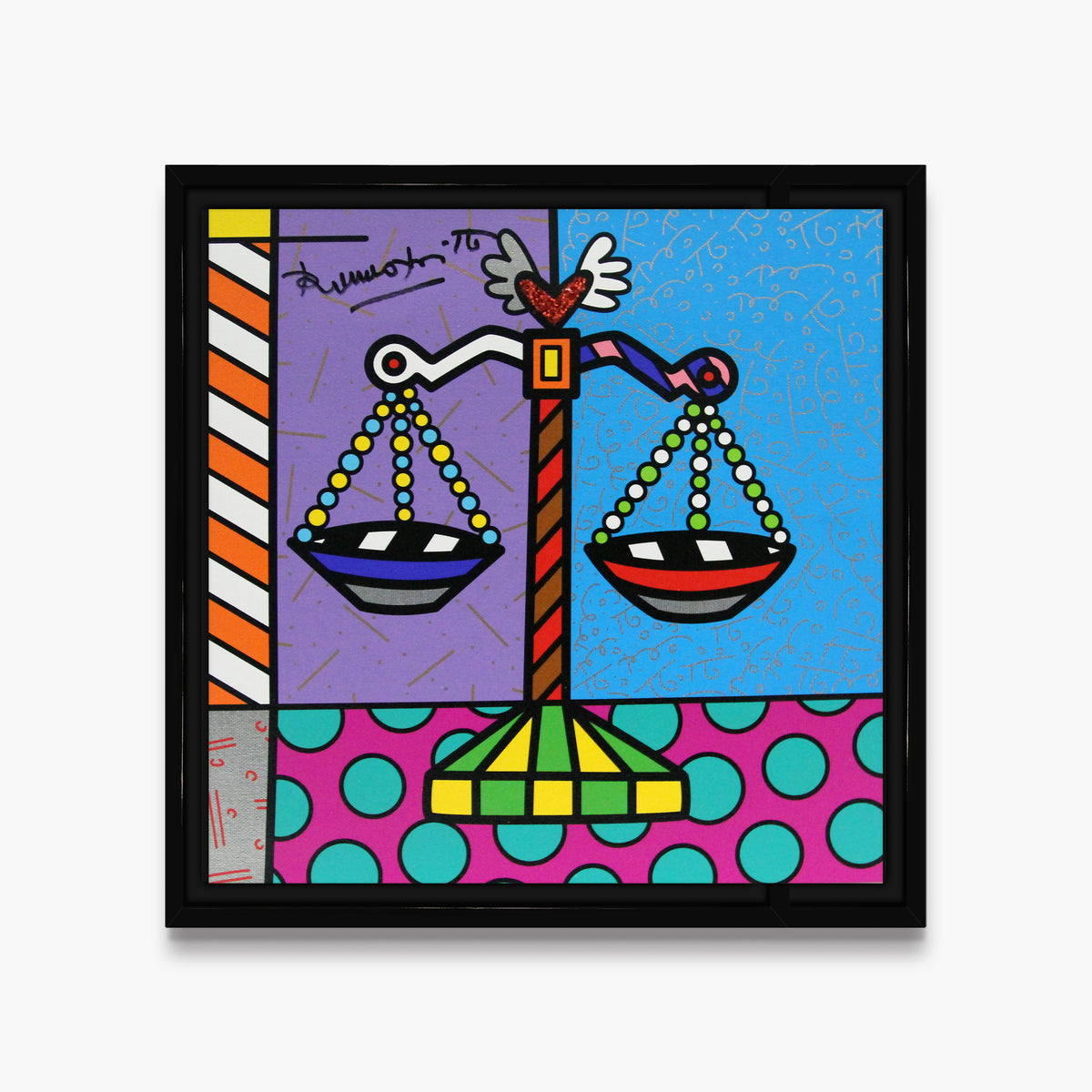 modern pop art libra limited edition print  vibrant home decor