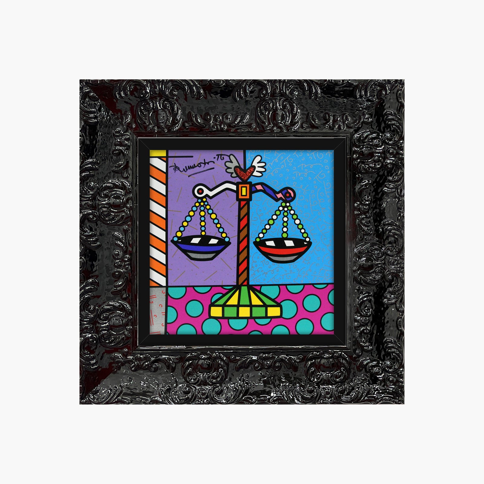 Romero Britto libra limited edition print  contemporary pop art piece