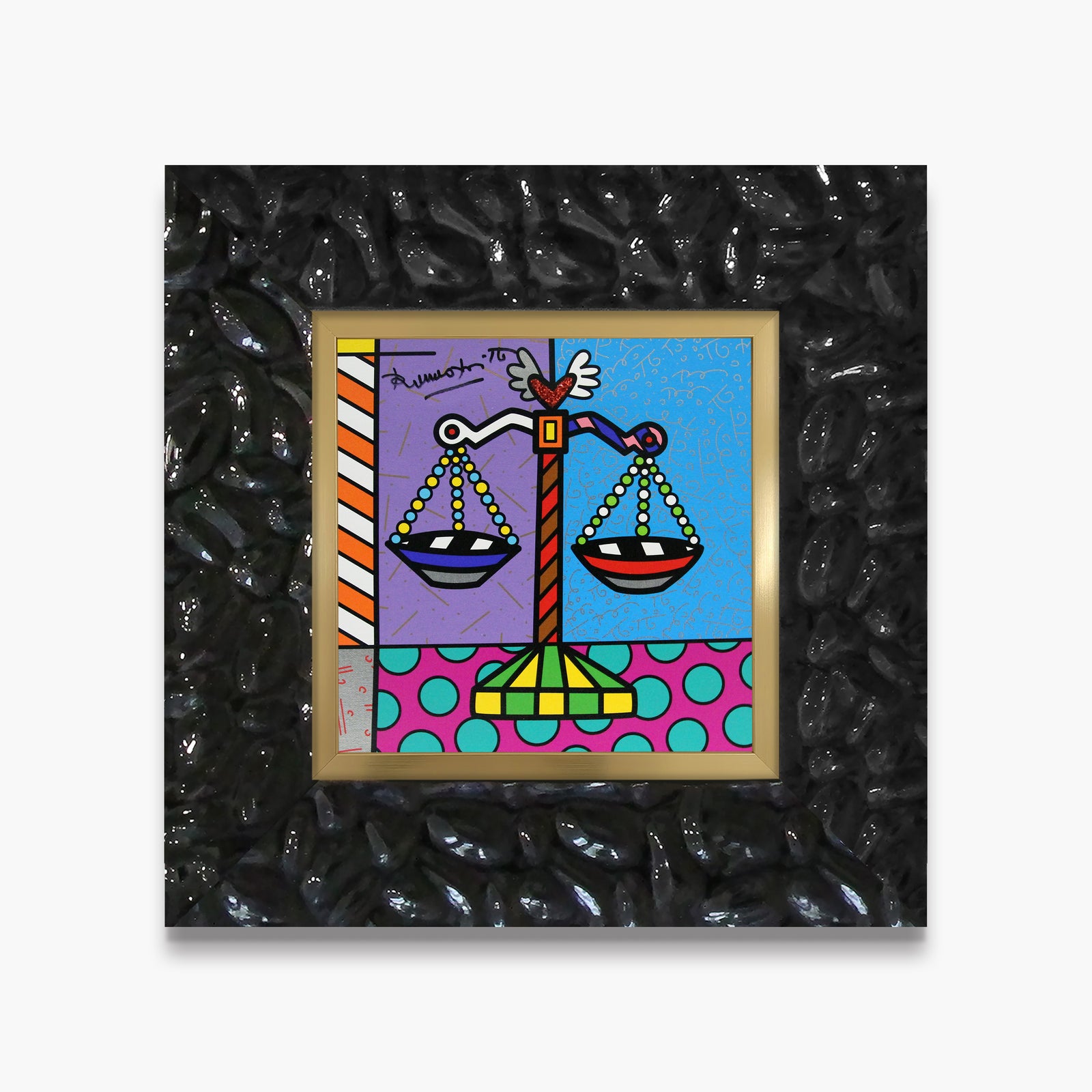 Romero Britto libra limited edition print  colorful pop art design