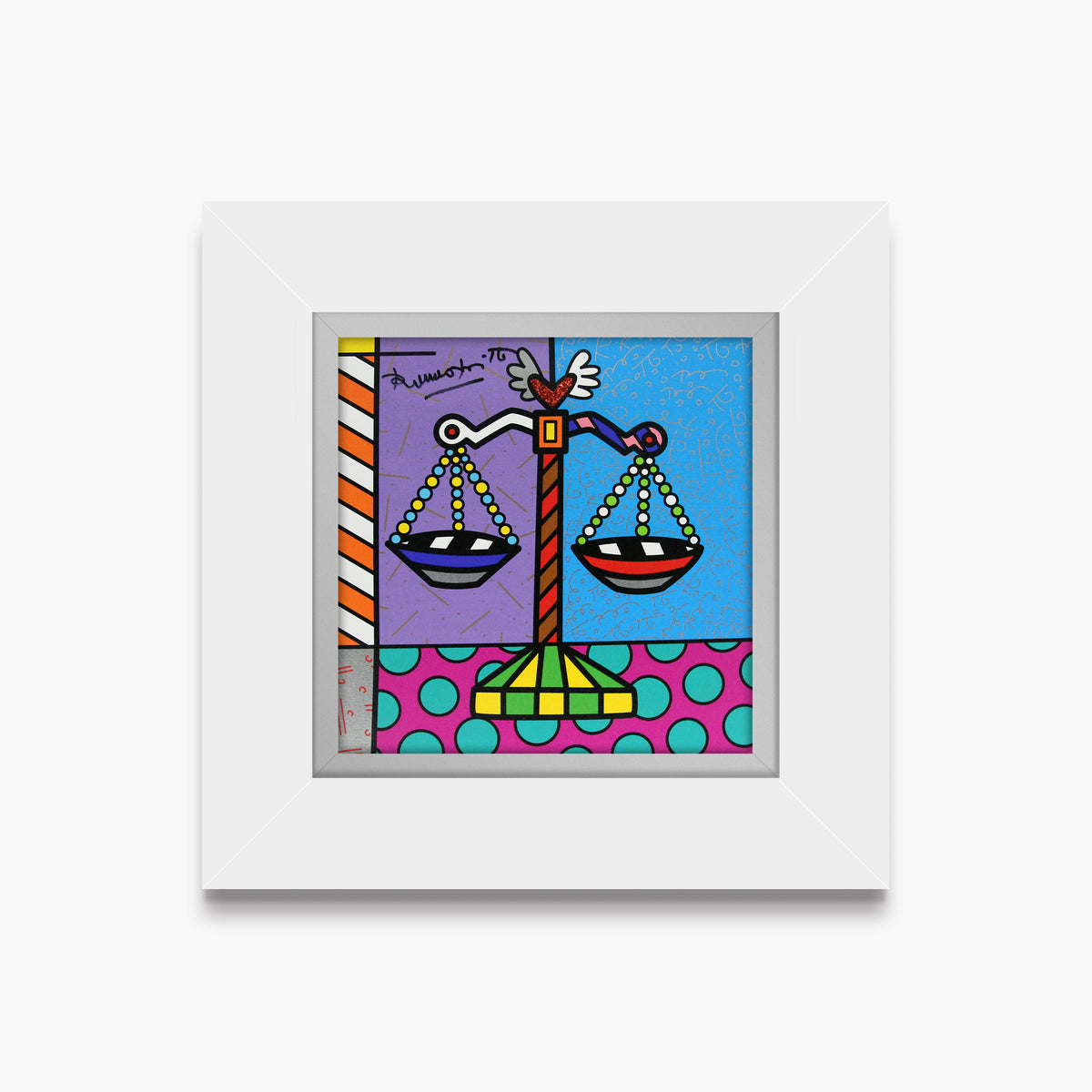 Romero Britto libra limited edition print  contemporary pop art piece
