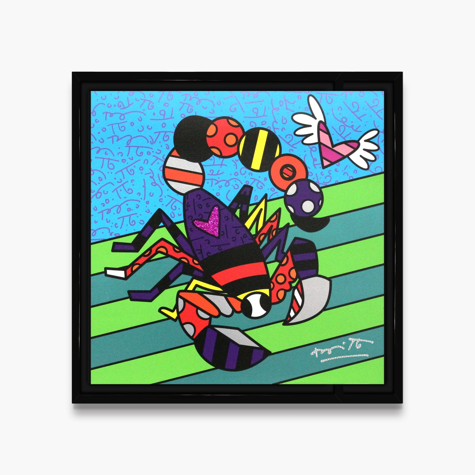 Romero Britto scorpio limited edition print  colorful pop art design