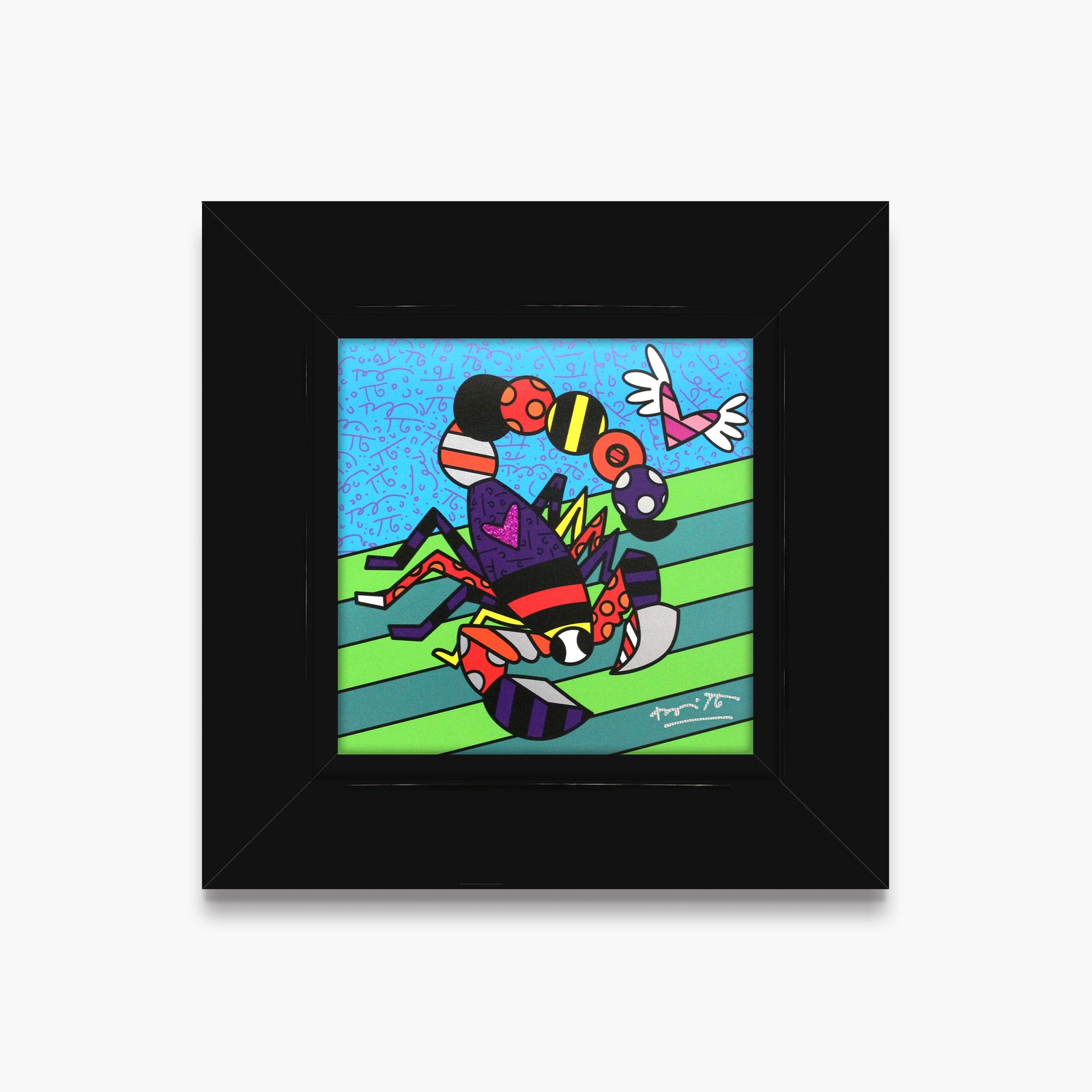 Romero Britto scorpio limited edition print  colorful pop art design