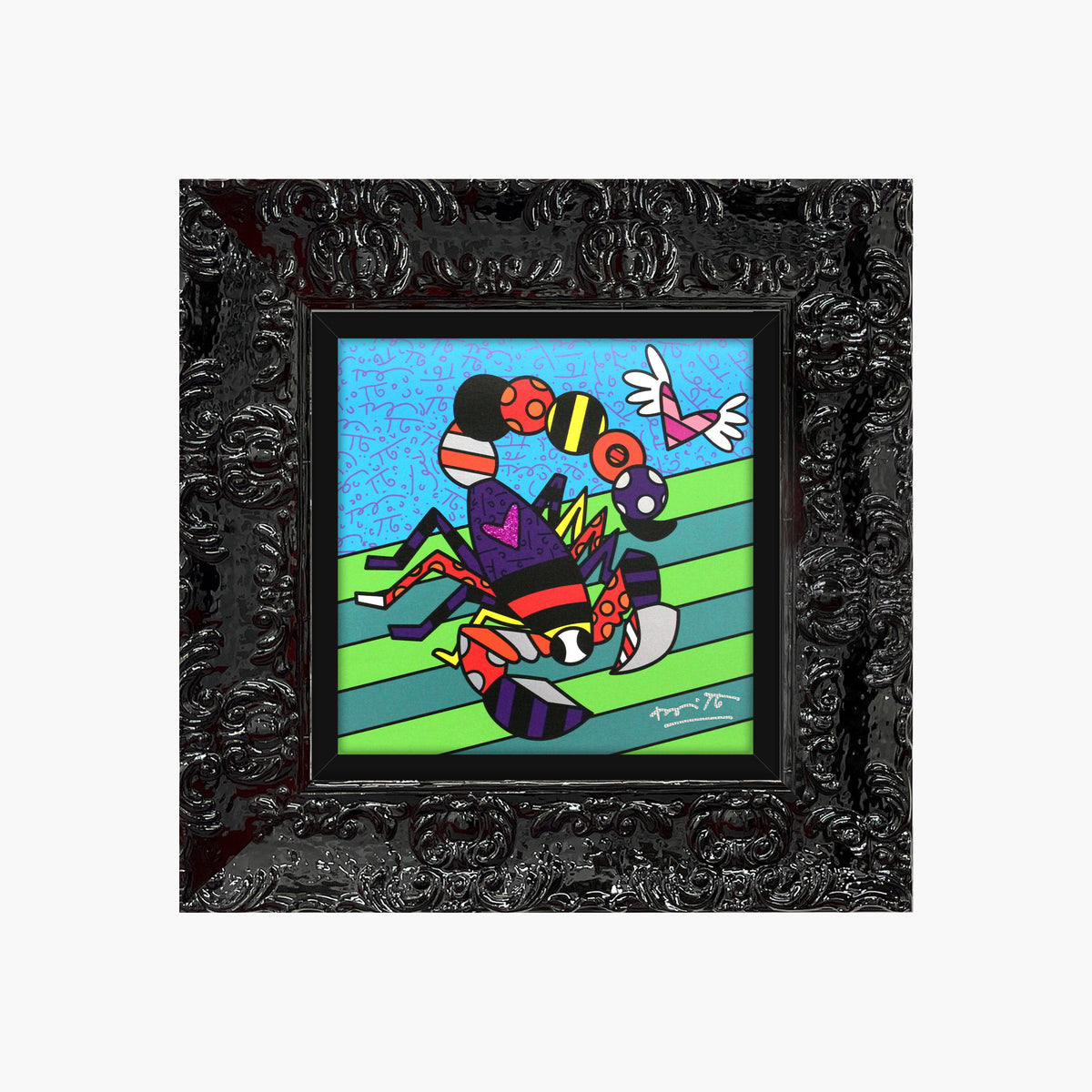 Romero Britto scorpio limited edition print  contemporary pop art piece