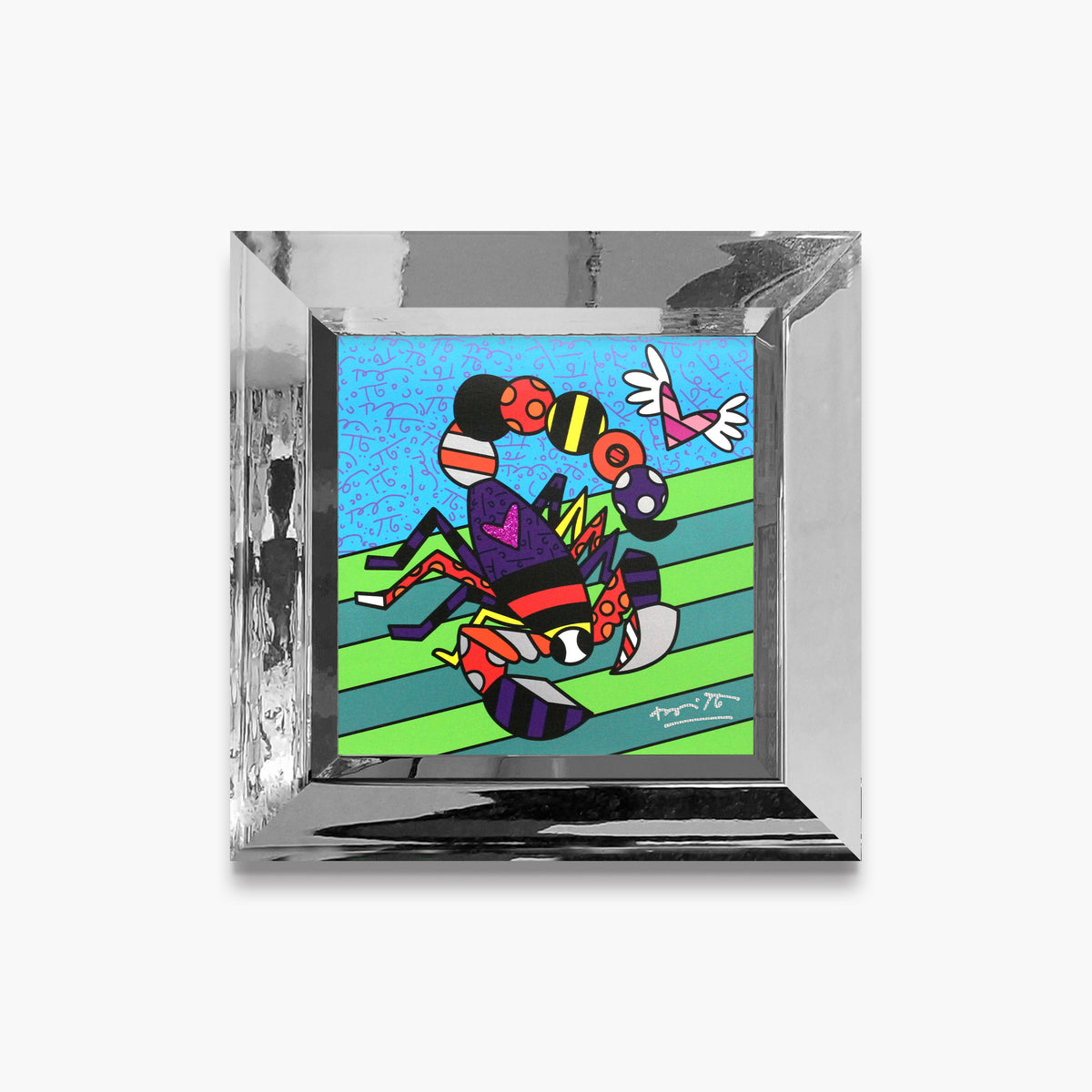 modern pop art scorpio limited edition print  vibrant home decor