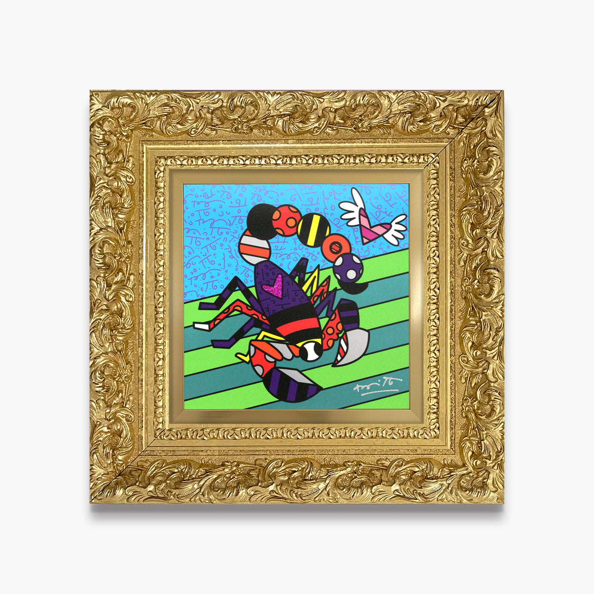 modern pop art scorpio limited edition print  vibrant home decor