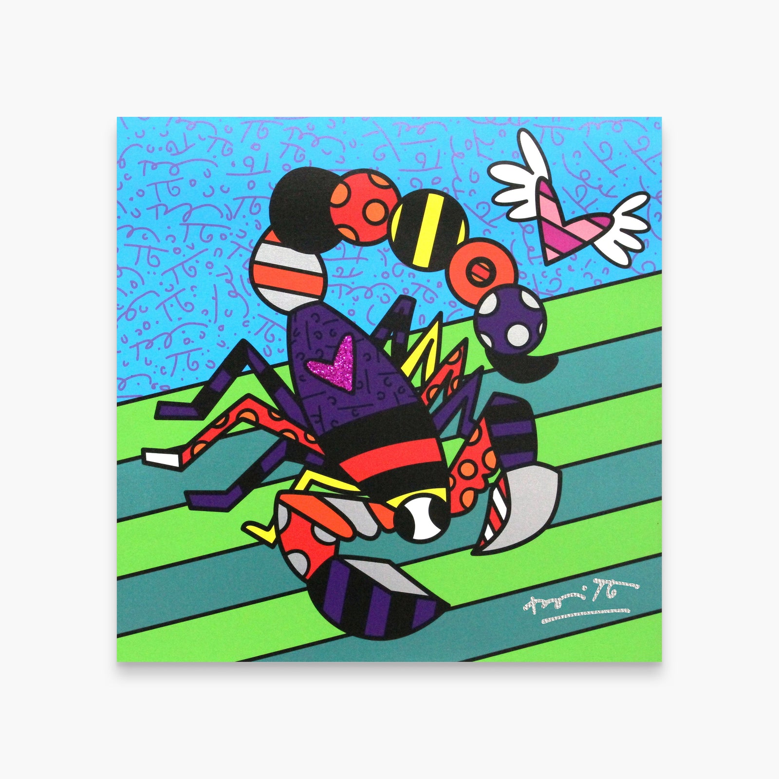 Romero Britto scorpio limited edition print  colorful pop art design