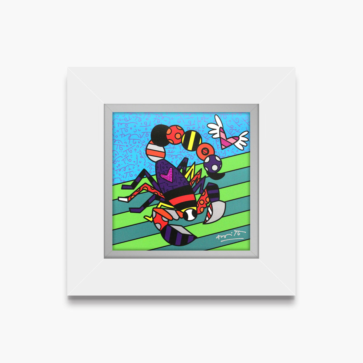 Romero Britto scorpio limited edition print  contemporary pop art piece