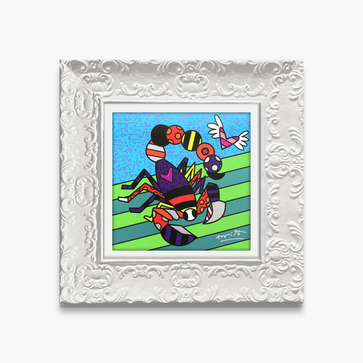 modern pop art scorpio limited edition print  vibrant home decor