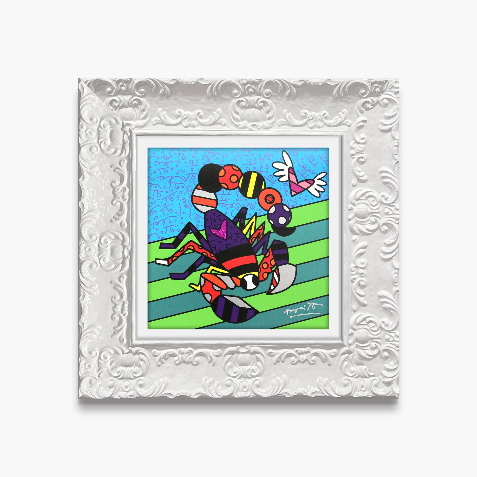 modern pop art scorpio limited edition print  vibrant home decor