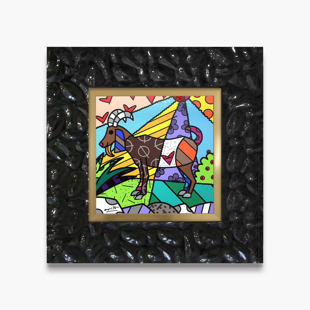 Romero Britto capricorn limited edition print  contemporary pop art piece