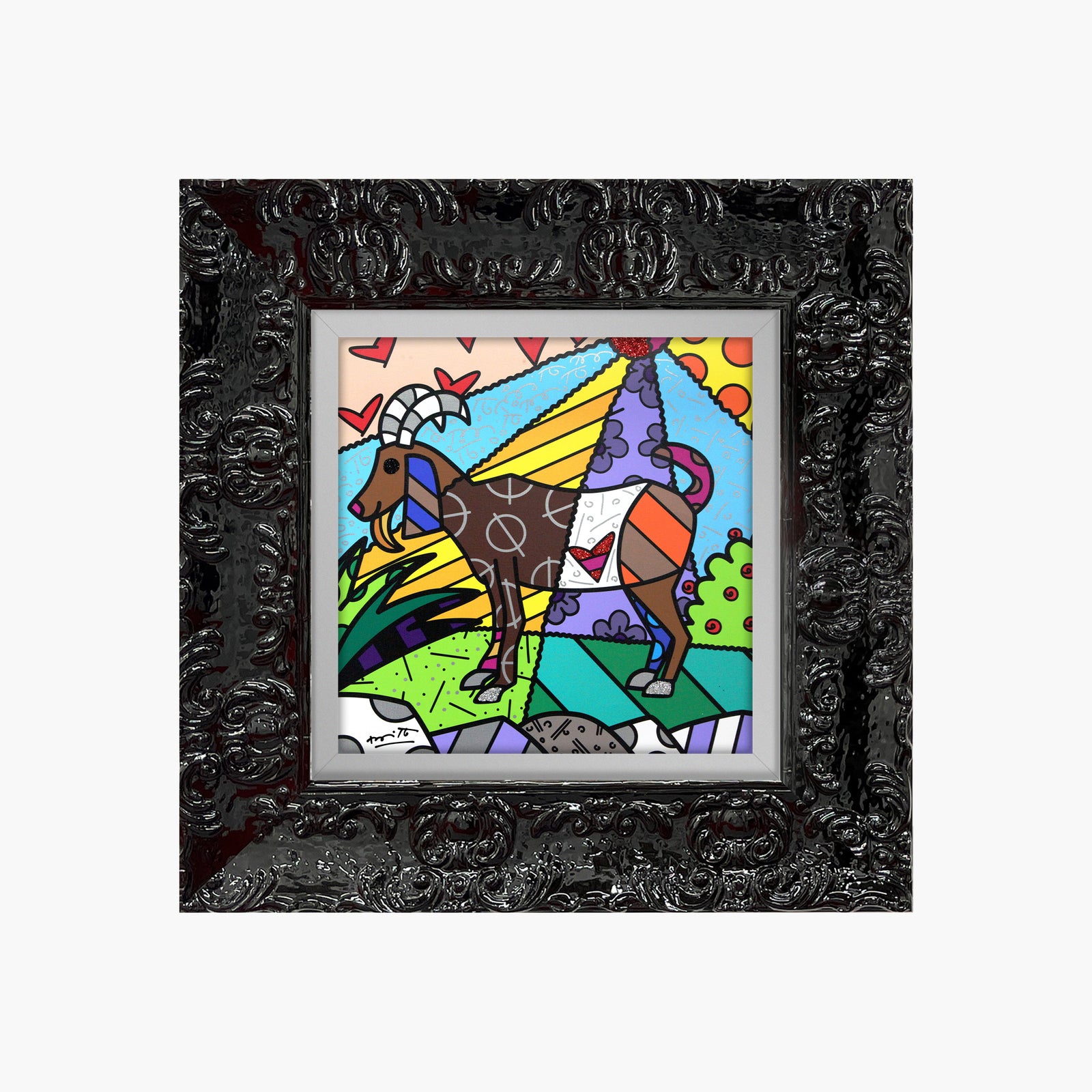 Romero Britto capricorn limited edition print  colorful pop art design
