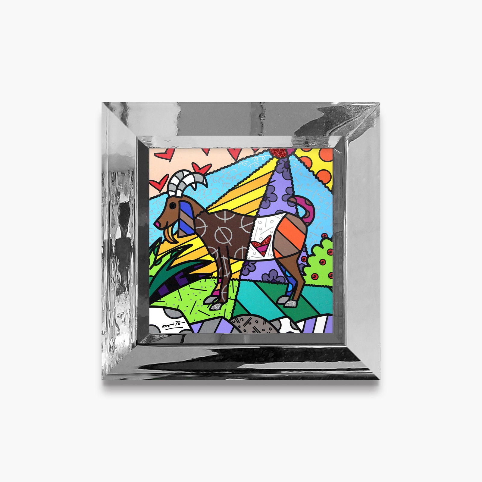 Romero Britto capricorn limited edition print  colorful pop art design
