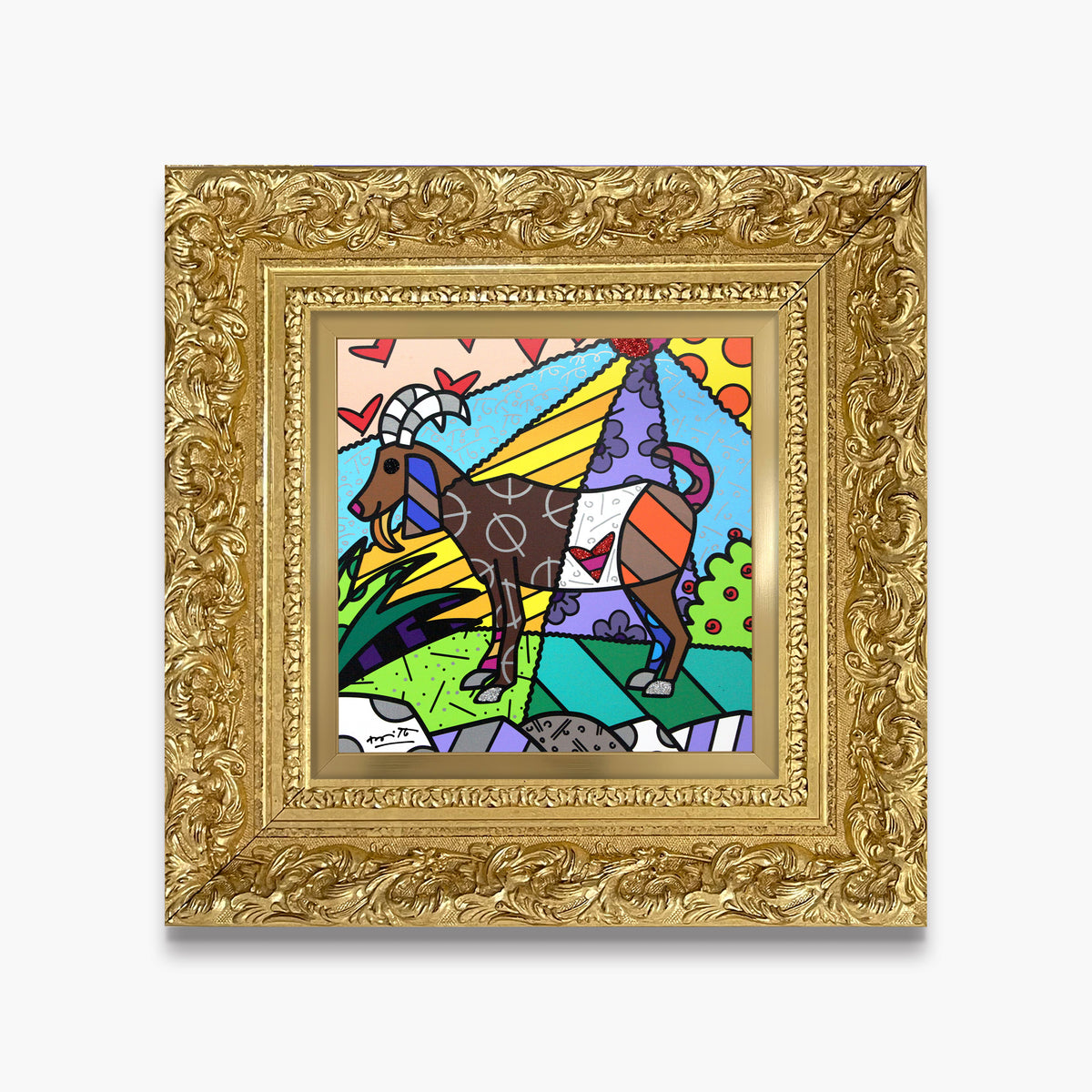 modern pop art capricorn limited edition print  vibrant home decor