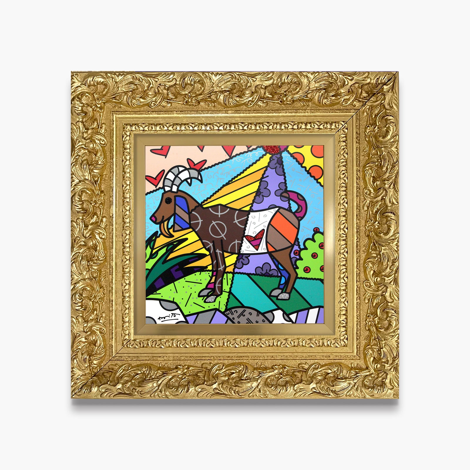modern pop art capricorn limited edition print  vibrant home decor