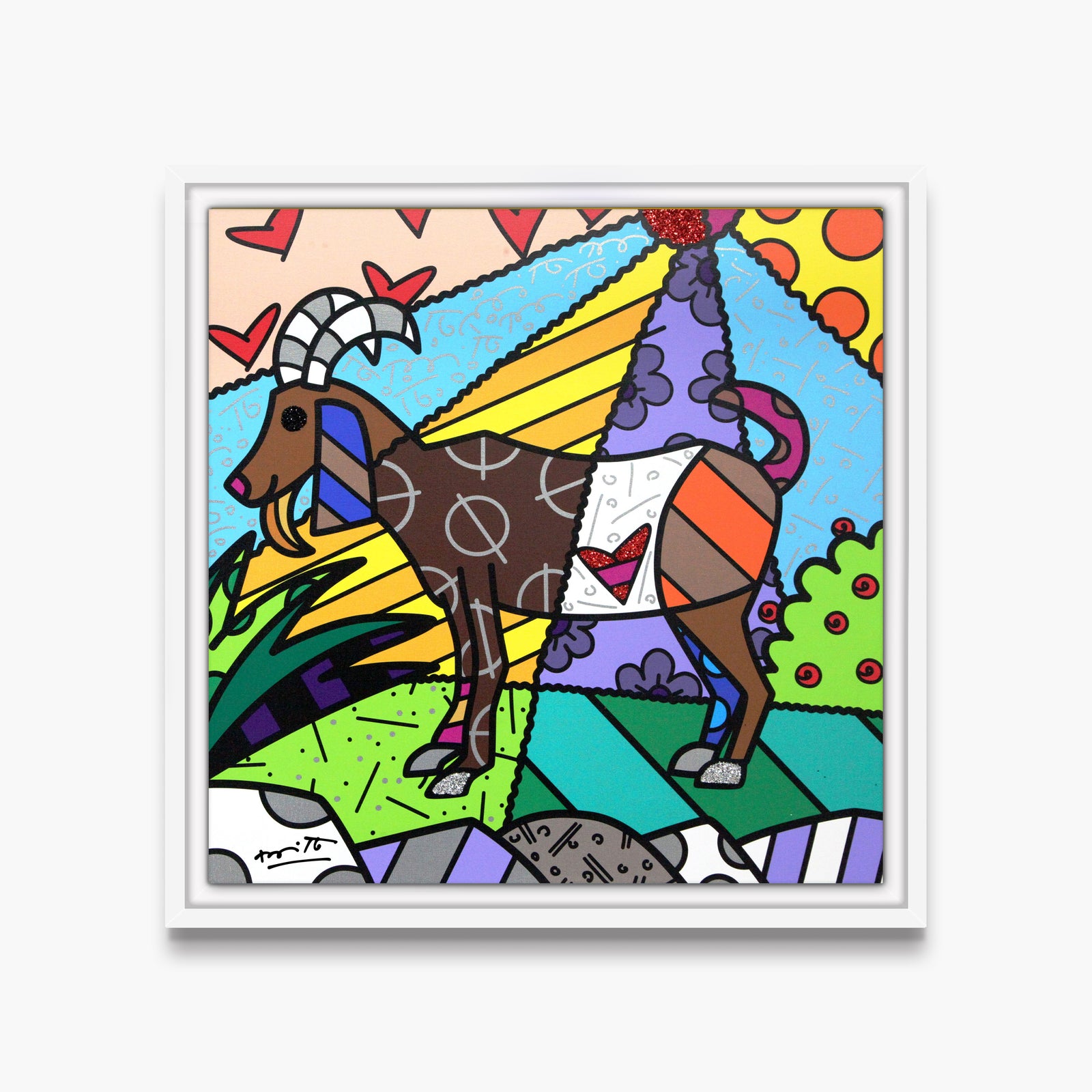 modern pop art capricorn limited edition print  vibrant home decor