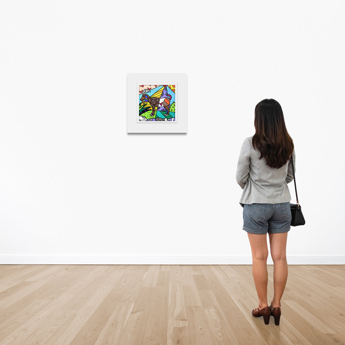 modern pop art capricorn limited edition print  vibrant home decor