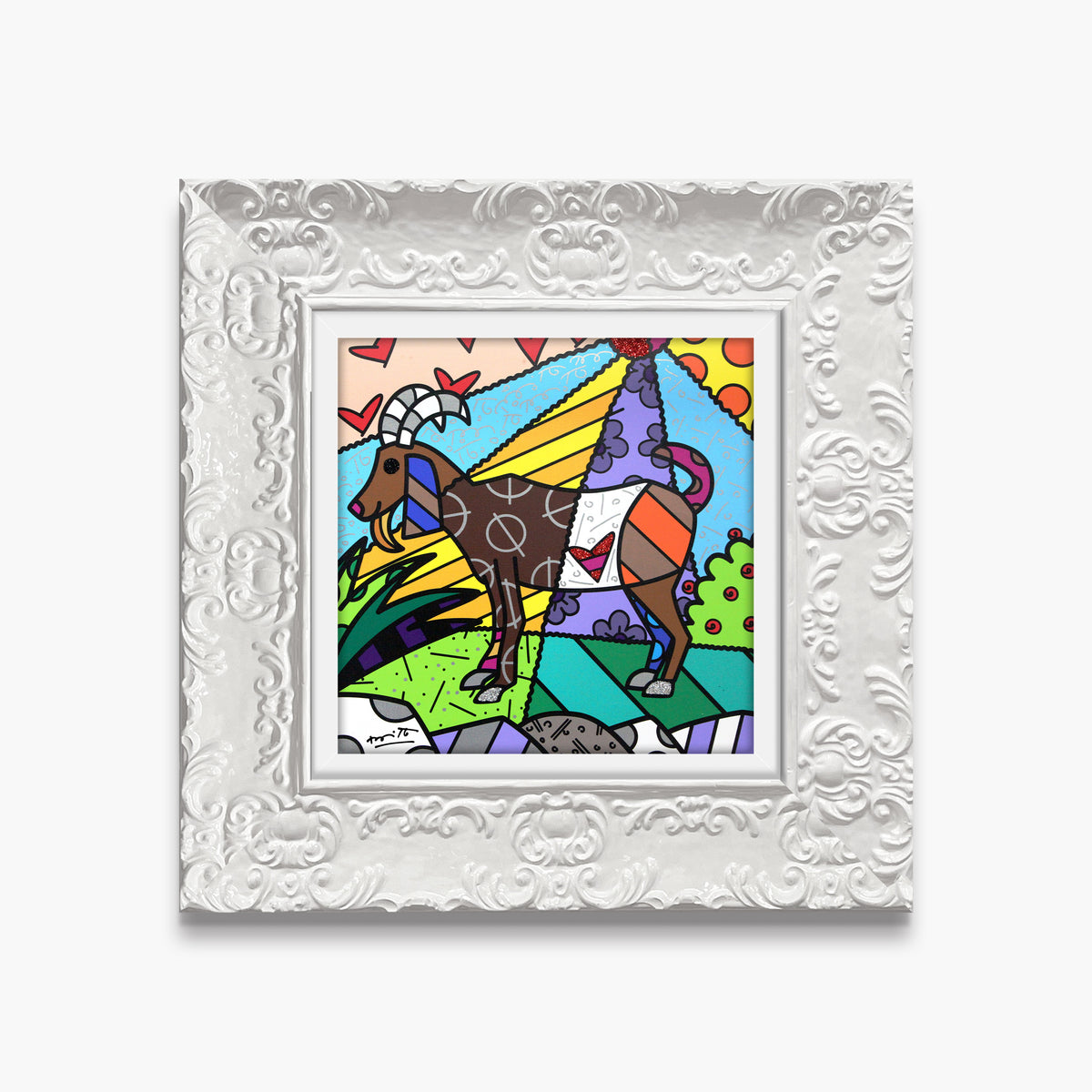 modern pop art capricorn limited edition print  vibrant home decor