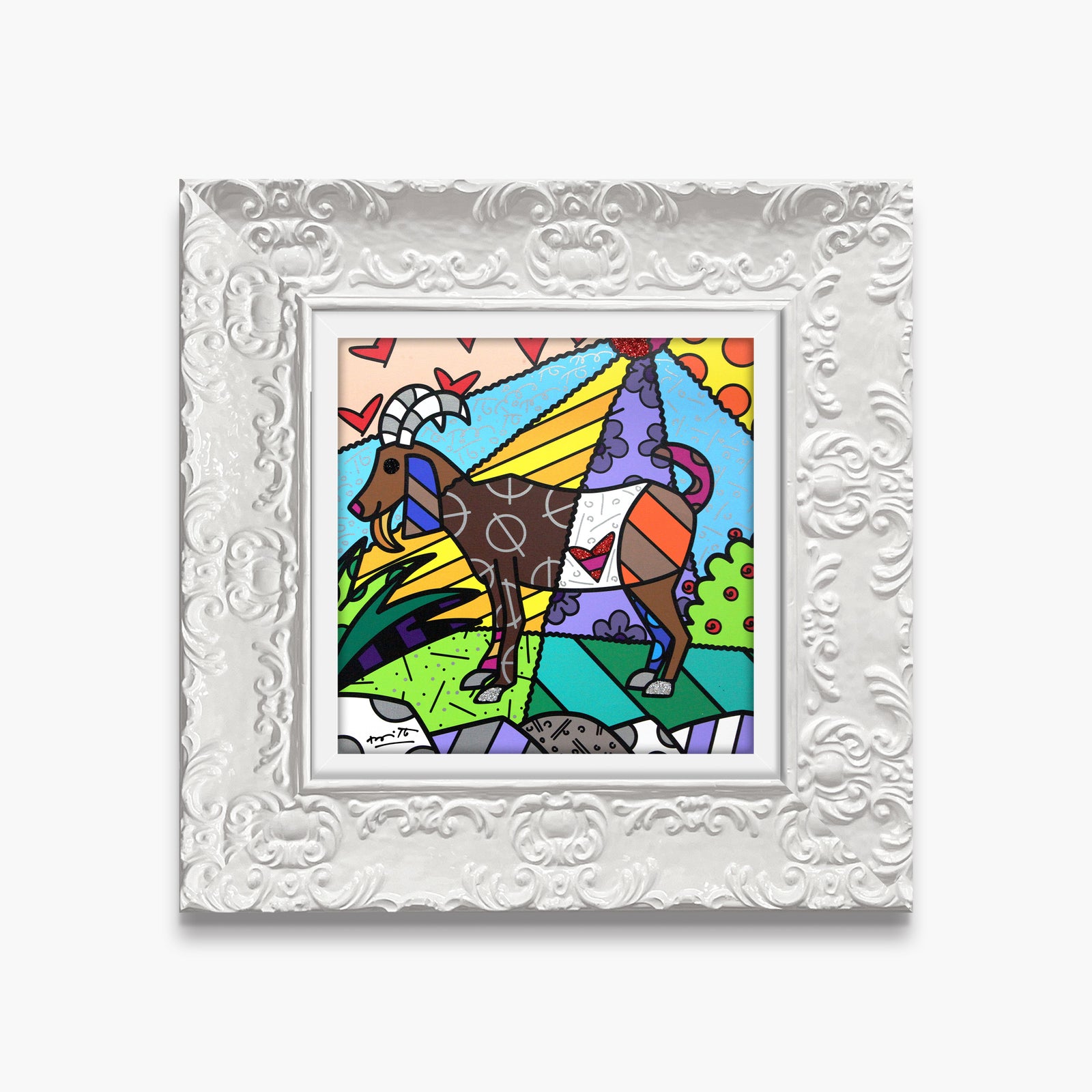 modern pop art capricorn limited edition print  vibrant home decor
