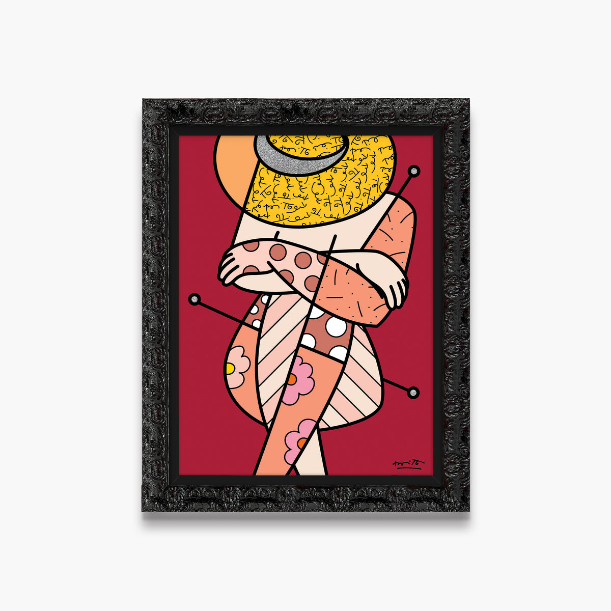 Romero Britto bellezza di capri ii limited  contemporary pop art piece