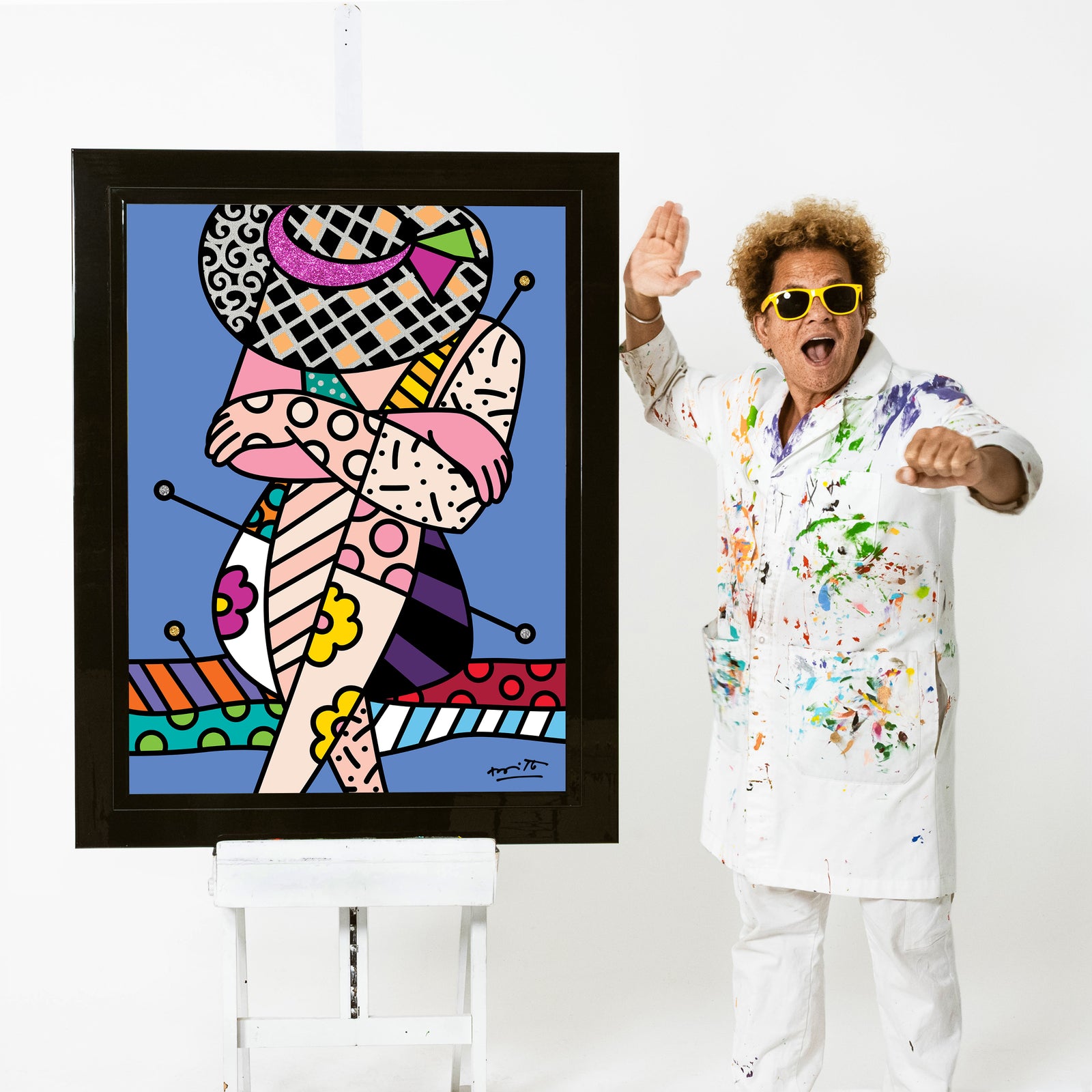 Romero Britto belleza di capri vi limited  colorful pop art design